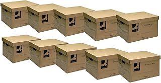 Q-Connect Storage Box 335x400x250mm Brown (Pack of 10)