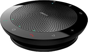 Jabra Speak 510 + Speaker Phone – Unified Communications Certified Portable Conference Speaker with USB – Connect with Laptops, Smartphones and Tablets