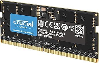 Crucial DDR5 RAM 8GB 4800MHz SODIMM, Laptop Computer Memory, Mini PC, High Performance RAM, CL40 - CT8G48C40S5