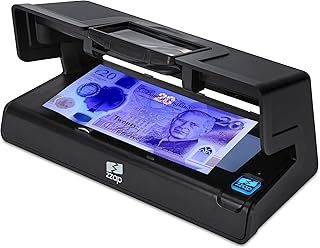 ZZap D30i - Counterfeit Banknote Detector - LED Ultraviolet Light, Magnetic, Watermark & Microprint Detection, Inbuilt Magnifying Glass, Battery Or Mains Powered - Money Checker Machine