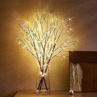 Hairui Lighted Brown Twig Branch with LED Lights 32in 150LED Plug in Waterproof for Home Christmas Holiday Indoor Outdoor Use 3 Pack (Vase Excluded)