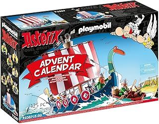Playmobil 71087 Asterix: Advent Calendar Pirates, With Floating Pirate Ship, Dinghy and Cartoon Characters, Christmas Toy for 5+ Year Olds