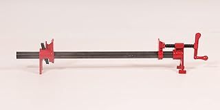 JEH 3/4 1200mm Including Clamp Set Pipe Clamp Sash Clamps Vice Clamp Woodworking Gluing Heavy Duty Tube - Black and Red