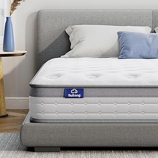 SuiLong Single Mattresses with Better Edge Support. 20cm Cool Feel 3ft Mattress & Soft Touch Sleep Surface. 5 Zone Spring Hybrid Memory Foam Bed Mattress in a Box to Relieve Stress. 90X190X20cm