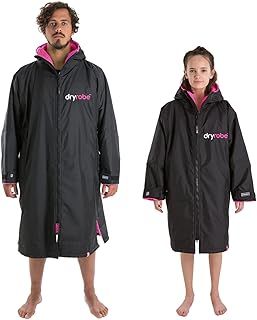 Dryrobe Advance Waterproof Changing Robe - LONG SLEEVE Oversized Change Robe Coat with Fleece Lining - Hooded Jacket for Beach, Wild Swimming, Surfing