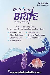 2x Retainer Brite Cleaning Tablets - 96 Tablet Pack - 3 Months Supply