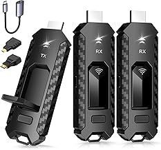 YAOMAISI Wireless HDMI Transmitter and 2 Receivers, Extender Kit for Multiple Screens - Sync Phones, PC, Camcorders, PS4/5 and Other HDMI Devices