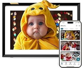 Nixplay Digital Touch Screen Picture Frame - 10.1” Photo Frame, Connecting Families & Friends (Black/White Matte)