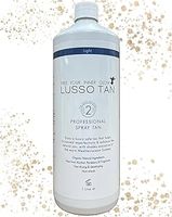 Professional Spray Tan Bottle (Light) - 1 Litre. Lusso Tan Self-tan for Salon or At-Home Fake-Tan Machine. Instant-Drying Non-Sticky. Natural Nourishing Ingredients. Vegan and Cruelty-Free.