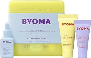 BYOMA Brightening Starter Kit - Mini Cleanser 30ml, Rich Cream 15ml, Brightening Serum 15ml