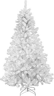 SHATCHI 4ft/1.2m Alaskan Pine White Artificial Christmas Tree Bushy 230 Tips with Metal Stand Xmas Home Decoration, PVC, 120cm