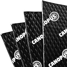 CANOPUS Professional Car Sound Deadening Mat 80 mil Total 5 sqft, Butyl Sound Deadener Mat with Self Adhesive, Noise Dampening for Car Trunk, Door, Floor and Ceiling, Black