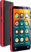 innioasis 80GB MP3 Player with Bluetooth and WiFi, MP3 MP4 Player with Spotify,Pandora,Amazon Music,Audible, 4" Touch Screen Android Streaming Music Player for Kids (Red-Black)