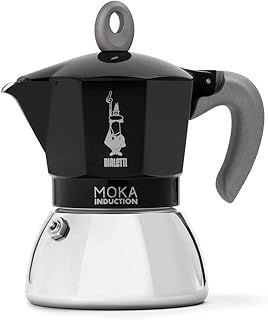Bialetti - Moka Induction, Moka Pot, Suitable for All Types of Cookers, 4 Cups of Espresso (150ml), Black