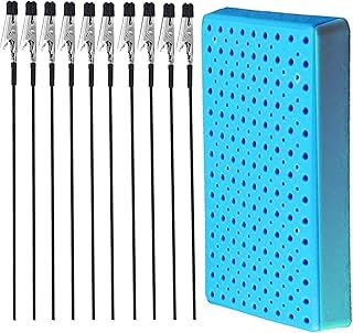 YUANHONGKEJI Spray Paint Clamping, Airbrush Holder Clamp, Spray Gun Bracket, Painting Stand Base and 10 Pcs Alligator Clip Holders Stand for Hobby Modeling