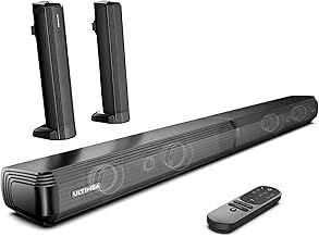ULTIMEA 2.2ch Sound Bars for TV, Peak Power 100W, App, 2-in-1 Detachable Bluetooth 5.3 Soundbar, 3 EQ Modes, Bass Adjustable for TV Speakers, ARC/Optical/Aux/Wall Mount, Apollo S40 2025 Version