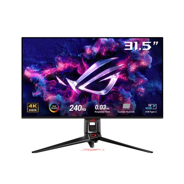 ASUS ROG Swift OLED PG32UCDMZ Gaming Monitor - 32-inch (31.5-inch viewable) 4K (3840 x 2160) QD-OLED panel, 240 Hz, 0.03 ms (GTG), G-SYNC, 99 percent DCI-P3, True 10-bit, ASUS DisplayWidget Center
