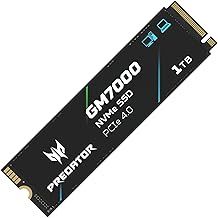 acer Predator GM7000 1TB SSD, PCIe Gen4x4 NVMe M.2 SSD with DRAM Cache, Up to 7400 MB/s, PCIe 4.0 Internal Gaming Solid State Drive for PS5 Storage Expansion