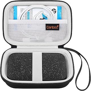 Canboc Carrying Case for HP Sprocket 2x3 Portable Instant Photo Printer, Mesh Pocket fits Photo Paper Cable, Black