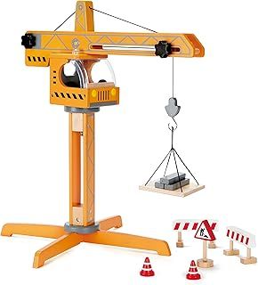 Hape E3011 Wooden Crane Lift, multicolor