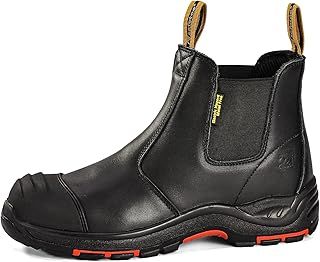 SAFEYEAR Water Resistant Safety Work Boots [CE Certified] - 8025 Free Sock S3 Site Safety Shoes with Lightweight