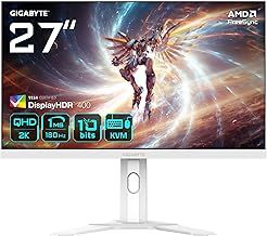 Gigabyte M27QA ICE EK 27" LED Quad HD Gaming Monitor - 2560 x 1440(Quad HD), 180Hz, 1ms, FreeSync, DisplayHDR 400, HDMI 2.1, DisplayPort 1.4