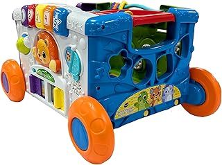 VTech Baby Sort & Discover Activity Wagon, Pull Along Light-up Activity Panel with Manipulatives, Animals, Numbers & Colours, Interactive Toy, Gift for Toddler 12, 18, 24 months +, English version