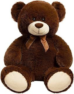 iBonny Giant Teddy Bear Stuffed Animal Soft Toy Large Teddy Bear Love Gift Child Dolls Plush Coffee
