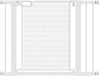 PawHut Pressure Fit Safety Gate for Doorways and Staircases, Dog Gate w/ Auto Closing Door, Pet Barrier for Hallways w/ Double Locking, Openings 75-103CM - White