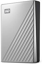 WD 4TB My Passport Ultra for Mac, portable external hard drive, USB-C, Mac Compatible, portable external storage, software with defense against ransomware, backup and password protection, Silver