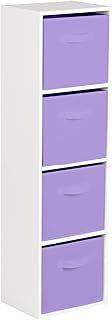 Hartleys 4 Tier White Cube Unit - Choice of Storage Boxes