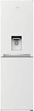 Beko CFG4582DW Fridge Freezer With Water Dispenser| 50/50 Freestanding Frost Free | E Rated Energy Class| Large 268 Litre Capacity | Freezer Guard | LED Light