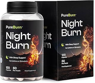 Night Burn Sleep Support and Tone Capsules, 120 Count, with 5-HTP, Chamomile, Ashwagandha, Valerian Root