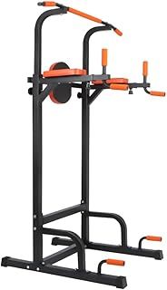 Power Tower Dip Station Adjustable Pull Up Bar, Push Up Workout Dip Stands Strength Training Equipment
