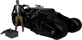 McFarlane DC Multiverse 7" Scale Vehicles - Tumbler with Lucius Fox (The Dark Knight) Gold Label, Includes Action Figure and Accessories