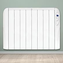 Futura 2000W White Electric Radiator Heaters for Home, Bathroom Safe 24/7 Day Timer Electric Heater Lot 20 & Advanced Thermostat Control Wall Mounted Low Energy Panel Heater with Child Lock