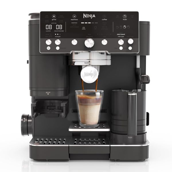 Ninja Luxe Premier 3-in-1 Coffee Machine, Cappuccino, Black ES601UKBK