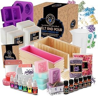 Large Soap Making Kit| DIY Soap Kit| Make Your own Soap with All Soap Supplies and Accessories Included |DIY Homemade Soap