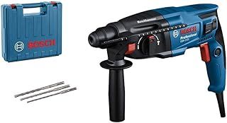 Bosch Professional GBH 2-21 Hammer Drill (230 V, with SDS Plus, incl. 3X SDS Plus Drill bits (6/8/10 mm), Auxiliary Handle, Machine Cloth, Depth Stop, Carrying Case)
