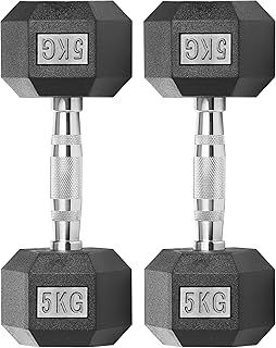 Gallant Hex Weights Dumbbells Set - Rubber Encased Hex Dumbbells Set, Anti Rolling, Dumbbell Sets for Men, Home Fitness Gym Weights For Strength Training Weight Lifting Equipment