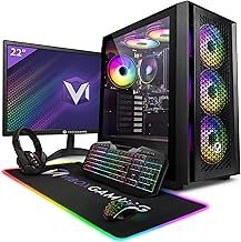 Vibox I-24 Gaming PC Bundle • AMD Ryzen 3 3200G 4.0GHz • Radeon Vega 8 • 16GB RAM • 1TB SSD • Windows 11 • 21.5" Monitor • WiFi • Prebuilt