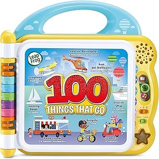 LeapFrog 100 Things That Go, Baby & Toddler Book, Educational and Interactive Bilingual Playbook, Gift for Pre School Kids aged 18, 24, 36+ months, English Version