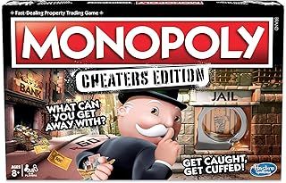 Hasbro Gaming Monopoly Game: Cheaters Edition Board Game Ages 8 and Up, 2 Players