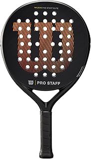 Wilson Padel Racket Pro Staff Elite v2, Carbon Fibreglass Composite/EVA, 365 g, Head Size 484 cm², Black/Red/Yellow