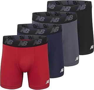 New Balance Men Performance No Fly Boxer Brief (4 Pack)