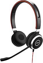Jabra Evolve 40 MS Stereo Headset – Microsoft Teams Certified Headphones for VoIP Softphone with Passive Noise Cancellation – USB-C Cable with Controller – black