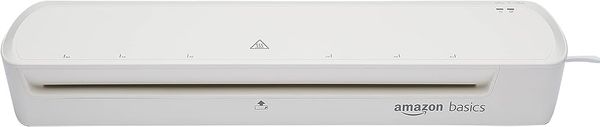 Amazon Basics Thermal Laminator, A3 Size, Includes 20 x Laminating Pouches, White