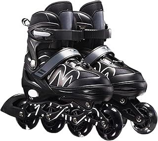 ruixin Unisex Adjustable Inline Skates Size 26-42 Adult Fitness Skates Roller Skates Wheels Roller Blades Fun Roller Shoes for Teens Boys Girls Beginners