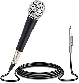 Pyle - Microphone, Handheld Mic, Dynamic Moving Coil Cardioid, microphone for singing, Unidirectional Includes 4.5m XLR Audio Cable to 6.35 mm Audio Connection Compatible for Speaker-Karaoke-Amp-Mixer