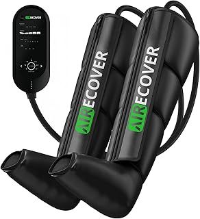 Professional Leg Compression Massager for Circulation, Cordless Rechargeable Air Compression Boots, Lymphatic Drainage Machine, Fast Recovery Therapy to Reduce Muscle Fatigue, Swelling, Cramping